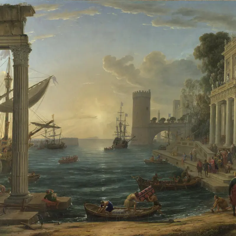 Seaport with the Embarkation of the Queen of Sheba