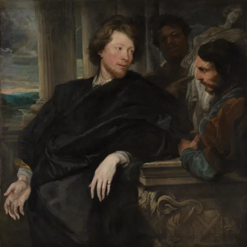Portrait of George Gage with Two Attendants