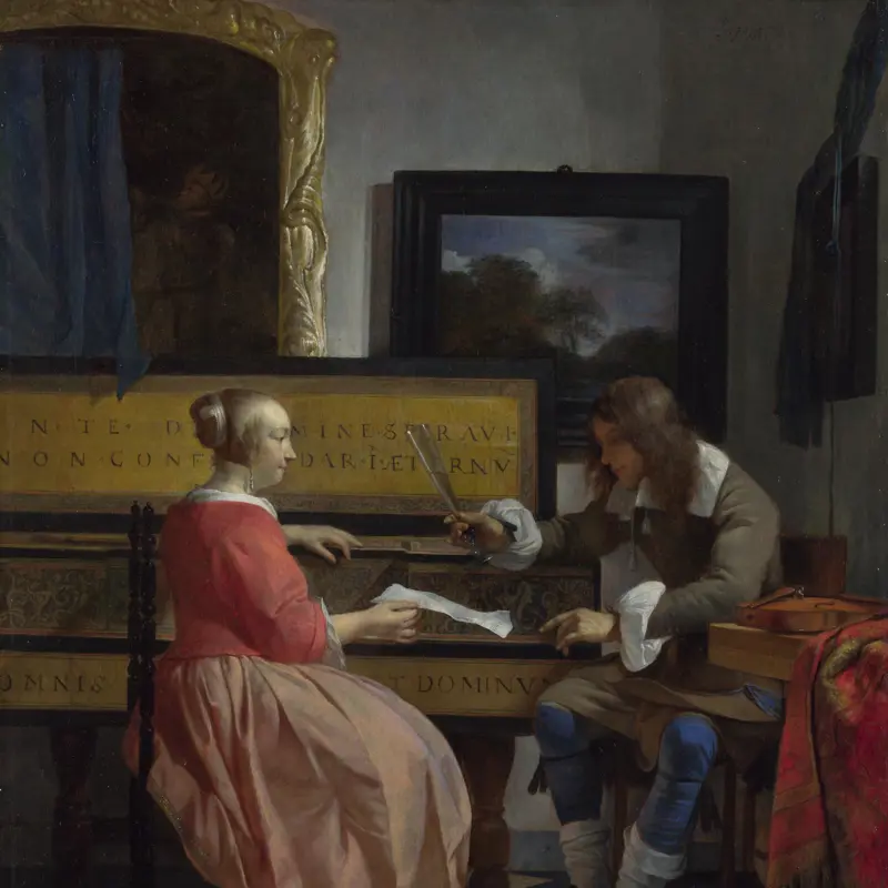 A Man and a Woman seated by a Virginal