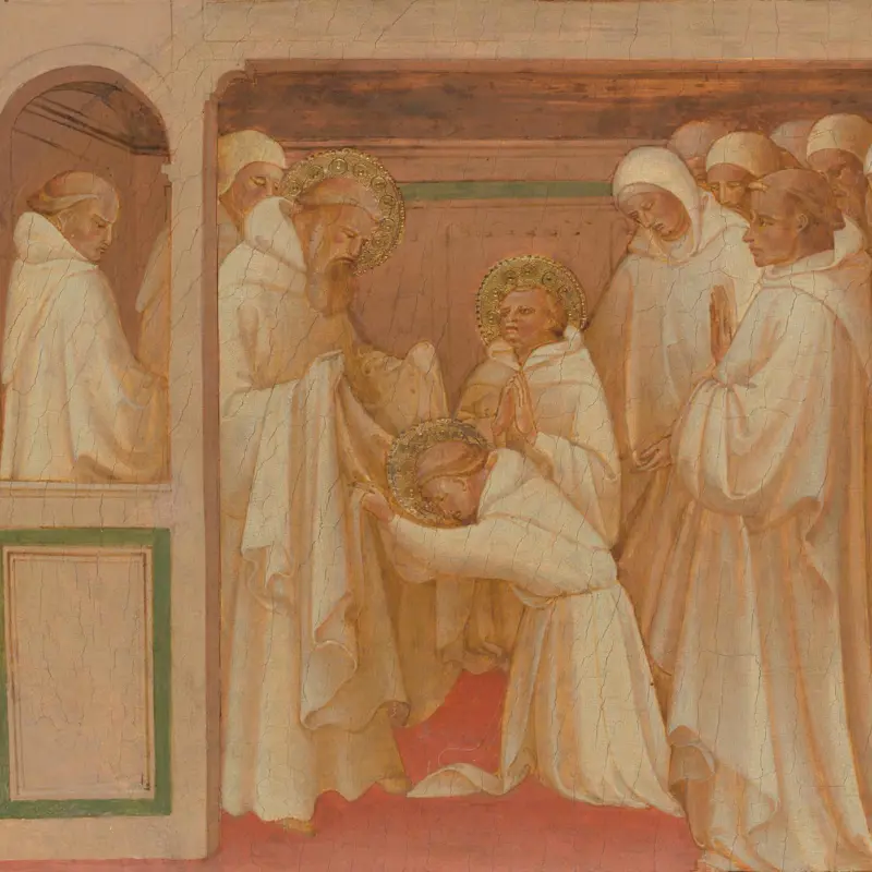 Saint Benedict admitting Saints into the Order