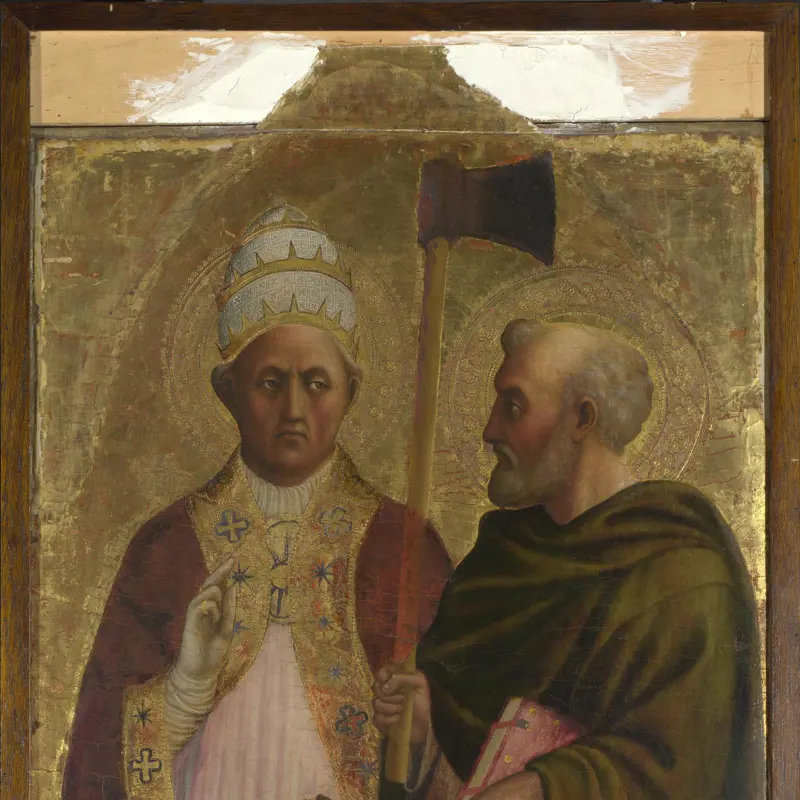 A Pope (Saint Gregory?) and Saint Matthias