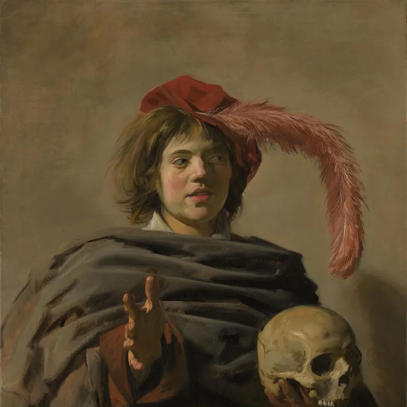 Young Man holding a Skull (Vanitas)