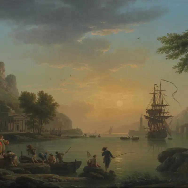 A Landscape at Sunset